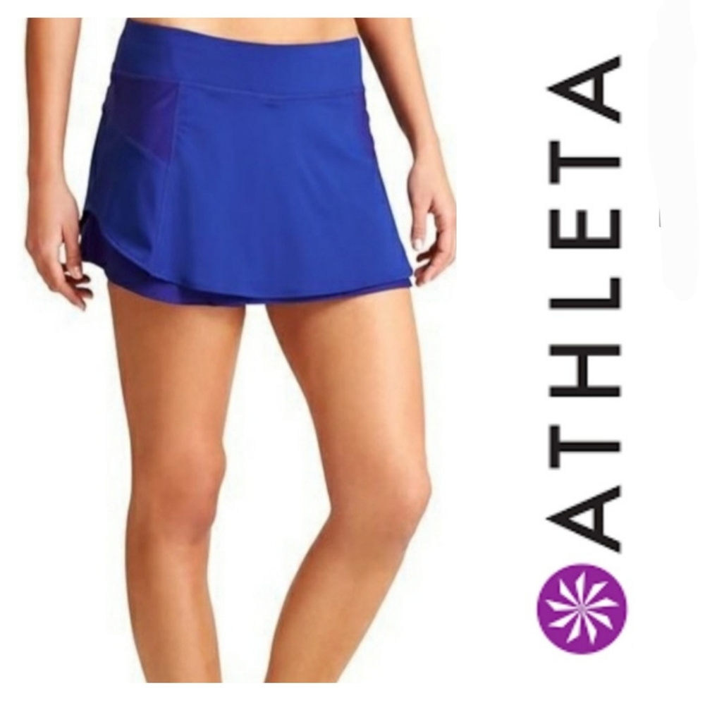 Athleta Royal Purple Bustle Athletic Skort Skirt Size Medium